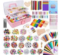 TOSUTO Kit Manualidades Niños 3600+PCS,entregado en una caja de almacenamiento plegable,manualidades para niños,kit manualidades para,kit de manualidades,regalo para niñas y niños de 4,5,6,7,8 años