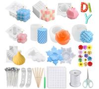 TOSUTO Molde de Silicona 3D para Hacer Velas, Kit de Moldes para Decoración del Hogar y Manualidades