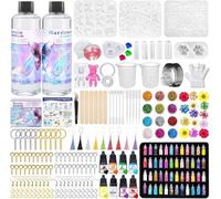 TOSUTO Resina Epoxi Kit Fabricación de Joyas 512ml, Resina Epoxi Transparente Manualidades, Moldes Resina Epoxi para Bricolaje,Artesanía, Joyería, Decoración