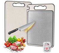 TOSUTO Tabla de Cortar de Doble Cara de Acero Inoxidable,Tabla de Cortar de Acero Inoxidable,Cortar para Cocina,DiseñO Resistente a Los ArañAzos,Tablas Cortars Cocina Aceros Inoxidables