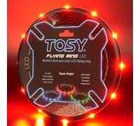 TOSY Flying Ring - 12 Monocolor Leds, superbrillante, Modo perdido, Encendido automático, niños, Seguro, Impermeable, Juguete para Piscina, Playa y Camping