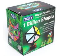 TOSY Magnet Pyramid Glow - 1 Cubo, mil Millones de Formas, 12 Piezas, 243 imanes, Brilla en la Oscuridad, diseño holográfico, Puzzle magnético Creativo, Juguete Stem/Steam