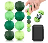 TOSZOLY 8 Piezas Bolas Magnéticas Antiestrés, Bolas Magnéticas de Silicona, Pelota Antiestres con Texturas Divertidas, Uguete Antiestrés y Ansiedad para Adultos y Niños, Verde