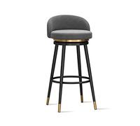 Totador de barra tapizado de terciopelo moderno con silla de taburetes de la isla de cocina giratoria de 360 ° para el restaurante de la barra de desayuno y elegante opción de asiento Thriving