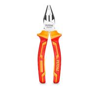 TOTAL - Alicate Aislado Universal - Cromo Vanadio - Certificado VDE - Ideal para Electricistas y Proyectos Eléctricos - Medida: 180 mm