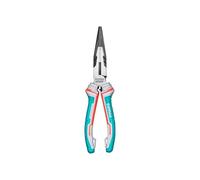TOTAL - Alicate Boca Plana - 160 mm - Adecuado Para Electricistas - Agarre Firme de Piezas Pequeñas - Para Trabajos de Precisión - Fabricado en Cromo Vanadio - Mango Bimaterial