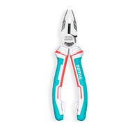 Total - Alicate Universal Reforzado - 200 mm - Mango Bimaterial Ergonómico - Resistente al Óxido y a la Corrosión - Ideal para trabajos de Construcción, Reparación o Mecánica - Acero Cromo Vanadio