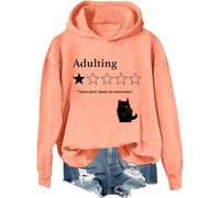 Total Bullshit Would Not Recommend: sudadera, adulting Would Not Recommender, camisa de gato lindo para mujer y hombre, Hami Orange-1, L