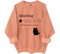 Total Bullshit Would Not Recommend: sudadera, adulting Would Not Recommender, camisa de gato lindo para mujer y hombre, Hami naranja, XL
