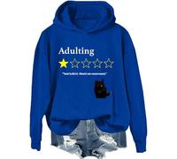 Total Bullshit Would Not Recommend: sudadera, adulting Would Not Recommender, camisa de gato lindo para mujer y hombre, Klein Blue-1, 3XL