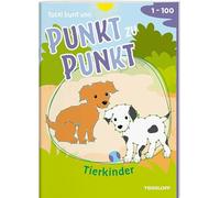 Total bunt von Punkt zu Punkt. Tierkinder. Von 1 bis 100: Für Kinder ab 7 Jahren. Lebhafte Szenen auf farbigen Innenseiten