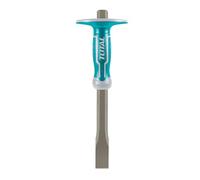 TOTAL - Cortafríos - 305 x 25 mm Punta x 19 mm Base - Cincel Albañil para Cortar Hierro o Piedra a Golpe de Martillo - Herramienta Albañilería y Construcción - Hecho de Acero 40Cr