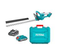 Total Cortasetos Eléctrico a Batería, Incluye Batería de 2 Ah y 20V y Cargador, Batería de Larga Duración, Ligero, Cómodo de Usar, Corte preciso: Cuchillas de 460 mm