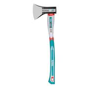 TOTAL - Hacha con Mango de Fibra - Filo de Acero al Carbono - Agarre Cómodo y Corte Preciso - para Tareas de Bricolaje, Camping y Jardinería - Peso: 1250 gr