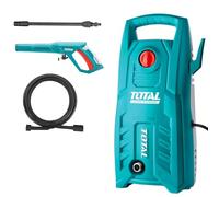 TOTAL - Hidrolimpiadora de Agua a Presión - Potencia de 1400 W - Motor de Escobillas de Carbón - con Manguera de 5 m y Cable - Presión Máxima de 130 Bar