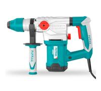TOTAL - Martillo Combinado de Cable con Potencia de 1500 W | Taladro, Percusión y Picado | Velocidad de 850 rpm | Con 3 Brocas, 2 Cinceles y Escobillas