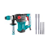 TOTAL - Martillo Combinado SDS Plus 1500W - 5.5J Alta potencia - Incluye set brocas y cinceles - Maletín incluido - TH1153216