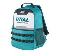 TOTAL - Mochila Portaherramientas | 34 x 17 x 43 cm | Carga Máxima de 20 Kg | Con Estructura Rígida y Bolsillos Exteriores | Mochila para Llevar Herramientas