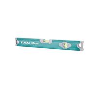 TOTAL - Nivel Burbuja | 60 cm | 2 Burbujas Para Horizontal y Vertical | Herramienta Para Trabajos de Carpintería y Bricolaje | Lateral de ABS Para Amortiguar los Golpes | Aluminio