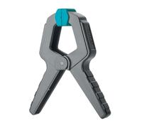 TOTAL - Pinza de Apriete - Medida 150 mm - Fuerza Máxima de Apriete de 15 kg - Diseño Ergonómico - Abrazadera de Resorte para Sujetar Piezas para Encolado - Plástico Gris