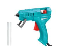 TOTAL - Pistola de Pegamento - 100W - Capacidad 5-8 gr/min - Ideal para Manualidades y Reparaciones - Incluye 2 Barras de Silicona Líquida - 47,8 x 27,5 x 26,7 cm - Azul