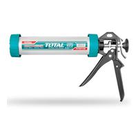 TOTAL - Pistola de Silicona Profesional - Aplicador Cerrado de Silicona - Longitud 305 mm - Mango Ergonómico de Aluminio - Ideal para Sellar y Reparar