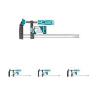 TOTAL - Sargento de Apriete | 250 x 50 mm | Fuerza Máxima de Apriete de 170 kg | Con Palanca de Liberación Automática | Para Trabajos de Carpintería | Para Sujetar Piezas | Plástico Negro