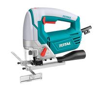 TOTAL - Sierra Caladora de Cable con Potencia de 800 W - Herramienta para Cortar Metal y Madera - Velocidad Variable 3000 rpm - 4 Posiciones de Corte - Incluye 5 Hojas de Sierra