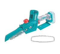 TOTAL - Sierra Mini de Cadena a Batería P20S de 20 V - Motor Brushless - Inalámbrica - Herramienta para Cortar Madera - Para Jardinería - Incluye Espada y Cadena