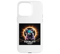 Total Solar 12 de Agosto de 2026 Totalidad Eclipse Divertido Sol Mapache Carcasa para iPhone 15 Pro MAX