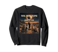 Total Solar Eclipse Cats Gafas de Sol 2026 Agosto Hombres Mujeres Sudadera