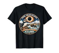 Total Solar Eclipse Iceland 2026 Puffin Eclipse Chaser Patch Camiseta