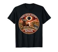 Total Solar Eclipse Spain 2026 Bull Eclipse Chaser Patch Camiseta