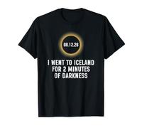 Total Solar Iceland Eclipse 2026 Totality Darkness Camiseta