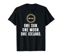 Total Solar Iceland Eclipse 2026 Totality One Sun One Moon Camiseta
