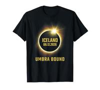Total Solar Iceland Eclipse 2026 Totality Umbra Bound Camiseta