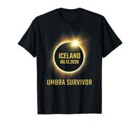 Total Solar Iceland Eclipse 2026 Totality Umbra Survivor Camiseta