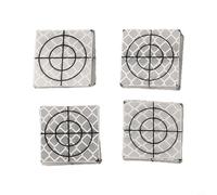 Total Station Reflector - Juego de 100 hojas reflectantes, acrílico plateado para topografía y compatible con túnel, puente y construcción (3 cm x 3 cm)