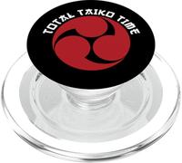 Total Taiko Time Pun Red Mitsudomoe Taiko Baterista PopSockets PopGrip para MagSafe
