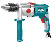 TOTAL - Taladro Percutor de Cable con Potencia de 1050 W - Portabrocas Manual con Capacidad de hasta 16 mm - Velocidad Variable 3000 rpm - 2 Velocidades