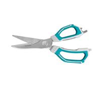 TOTAL - Tijera de Cocina Desmontable | Longitud de 225 mm | Función Abridor, Abrebotellas y Rompenueces | Uso como Cuchillo y Sierra | Acero inoxidable