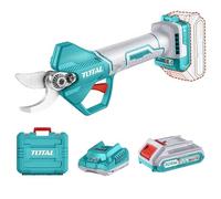 TOTAL - Tijera de Poda Brushless a Batería | 83 x 25 x 3 cm | Azul | Máxima Capacidad de Corte de 25 mm | Tijera de Poda con Motor Brushless para Jardinería