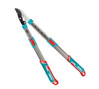 TOTAL - Tijera de Podar Telescópica - 25 x 19,5 x 8,1 cm - Azul - Longitud de 670-880 mm - Tijera de Podar Telescópica para Corte en Jardines
