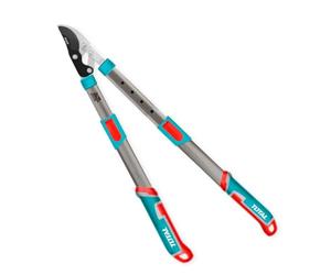 TOTAL - Tijera de Podar Telescópica - 25 x 19,5 x 8,1 cm - Azul - Longitud de 670-880 mm - Tijera de Podar Telescópica para Corte en Jardines
