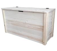 TOTAL WOOD 2012, Baúl en Madera Natural, Modelo Matej, Baúl con Tapa para Interior y Exterior, Disponible en Varios Medidas (90x35x50)