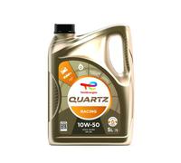 TotalEnergies Aceite de motor Quartz Racing 10W50 ACEA A3/B4, API CF/SN, tecnología de resistencia a la edad, fórmula de ahorro de combustible, aceite sintético avanzado para motor, 5 L