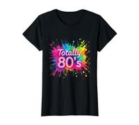 Totally 80's Classic Fun Colorido Emocionante Energía Retroceso Camiseta gráfica económica, Mujer, Negro, XL