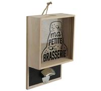 Totally Addict Abrebotellas Pared Bistrot con Caja Contadora de Chapas 17,5x7x26,5 cm
