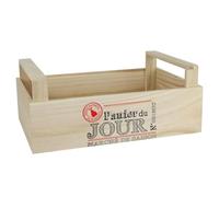 Totally Addict CMKA2320 Caja LEGUMBRES Madera, Beige-Bois, 32 x 21 x 13 cm