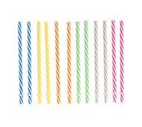 Totally Addict KA1917 Juego de 12 pajitas para Mason Jars PP 1,30 x 1,30 x 17,20 cm, Multicolor